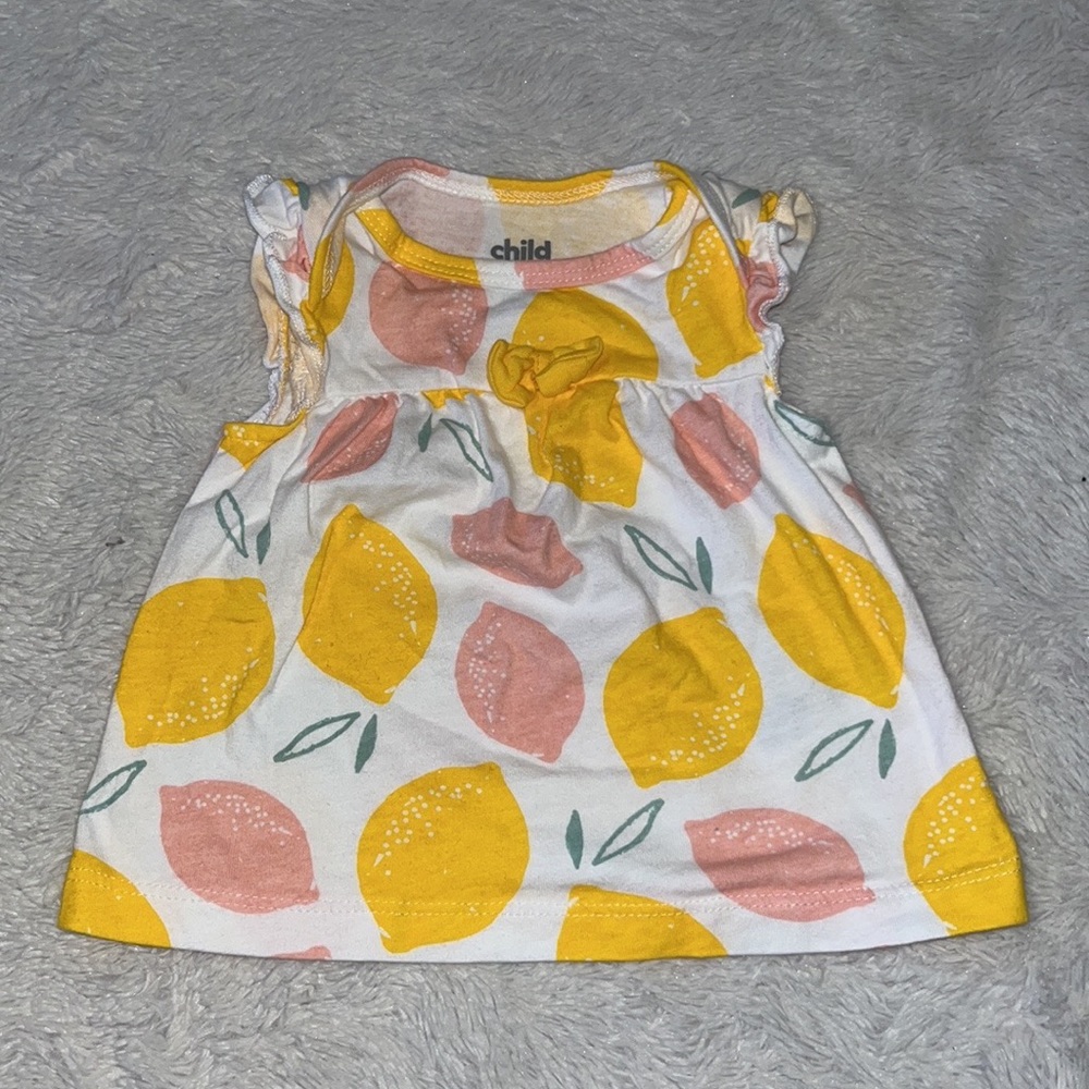 carters lemon top baby girl clothing 0-3 months 🍋